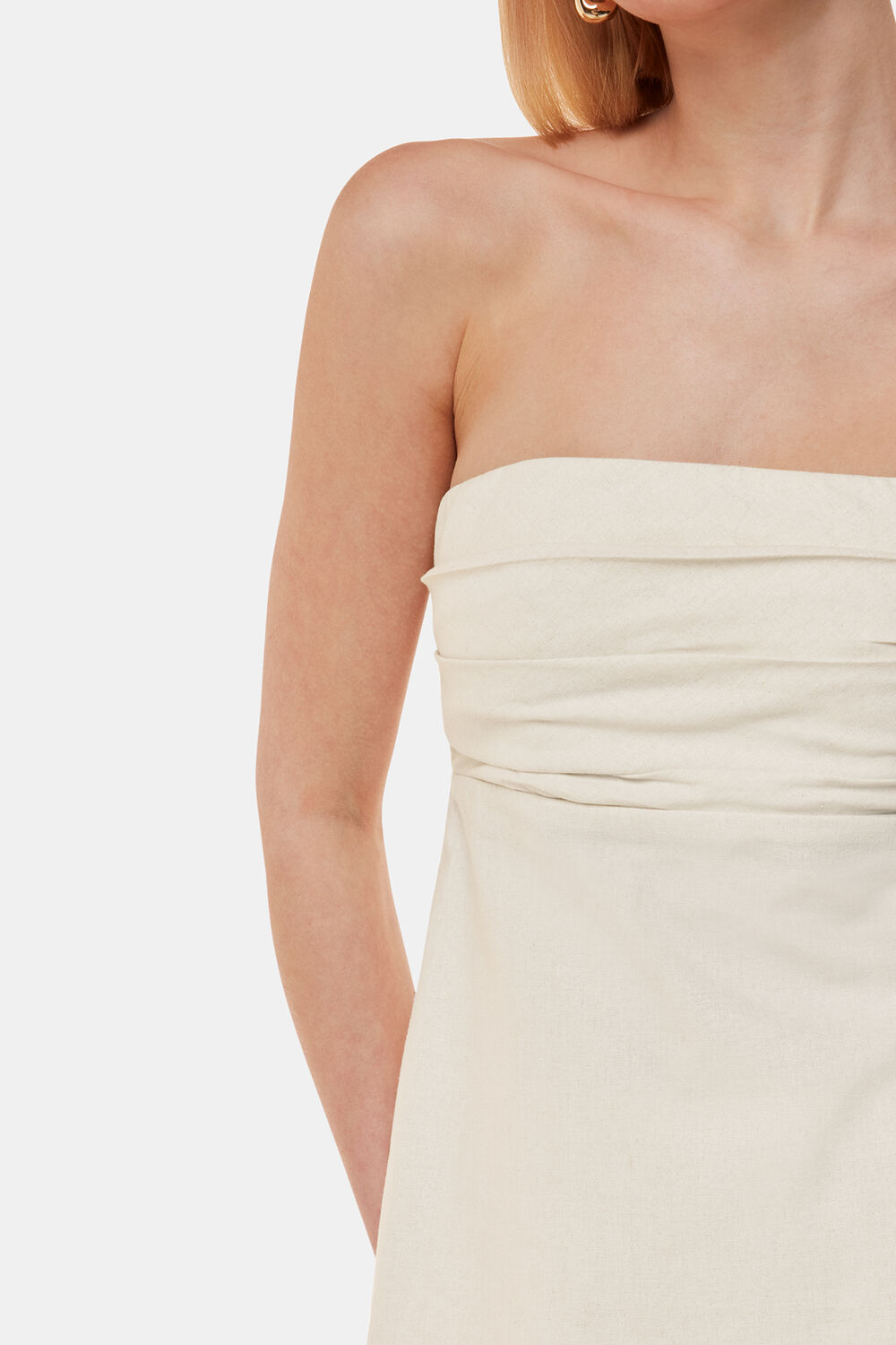 Oatmeal Lula Linen Blend Bandeau Top